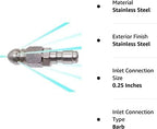 (2 Sets) Pressure Washer Sewer Jetter Nozzle with Stainless Steel, Mini Compact Durable Sewer Jet Nozzle,Pressure Drain Jetter Hose Nozzle,1/4'' Quickly Connector, 5000 PSI