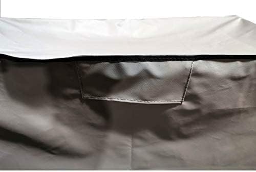 XXL Storage Box cover with Straps and Handles, Waterproof Heavy Duty Outdoor Furniture Winter Cover for Keter, Suncast Container (Deck Box Cover, 63"(L) 30"(D) 28.3"(H)) Brown