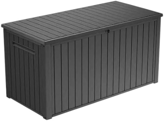 Outdoor Storage Deck Box, 170 Capacity, 27.7L x 57W x 29H inches (Graphite)