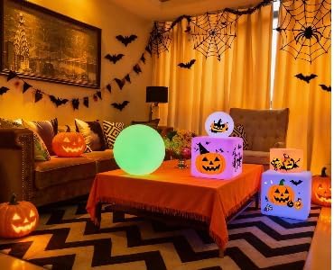 LOFTEK Pool LED Light Ball - 12-inch Sphere Lamp Rechargeable - 16 RGB Cool Lamp for Bedroom Ambient Lighting - Smart Night Light for Baby Nursery - Waterproof Light for Yard & Pool Decor, 1PCS