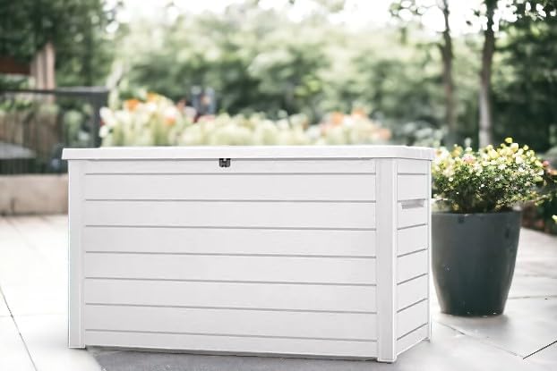 Generic 230 Gallon Outdoor Storage Resin Deck Box-(White), 243510