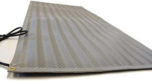 RHS Snow Melting Mat, Anti-Slip Walkway Herringbone Design, Color Gray, Outdoor Mat, Prevents ice Formation, Melts up to 2 inches of Snow per Hour, 120 Volts (30-inches x 10-feet)