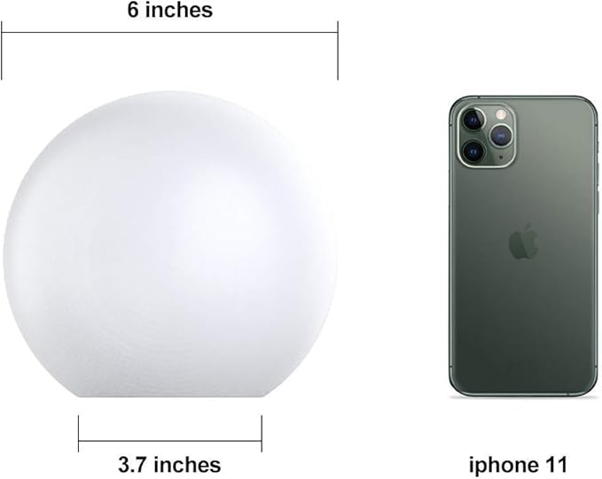 LOFTEK Floating Pool Lights - 6-inch Cordless Ball Light with Remote - 3 Modes & 16 RGB Color Changing Lamp Dimmable - Rechargeable & Hangable & Waterproof Shower Lamp for Party Decor -1 Piece