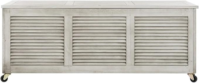 Safavieh PAT7038B Outdoor Collection Elina Grey Wash 47.2" Cushion Deck Box