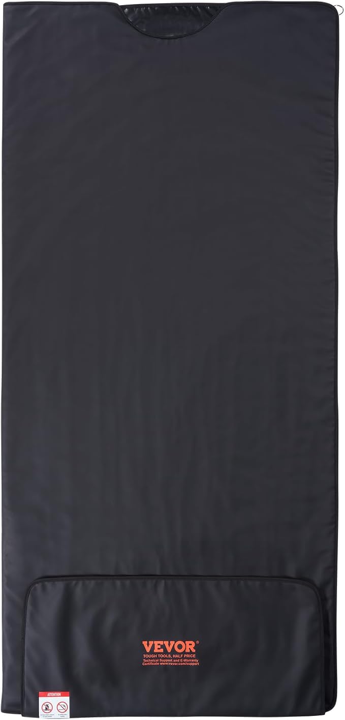 VEVOR Sauna Blanket for Detoxification, Portable Far Infrared Sauna for Home, PU Sauna Bag w/Therapy Stones & Carbon Fiber Heating, 1-6 Level Adjustable Temp 95-185℉, 1-60 Minutes Timer, 75 x 35in