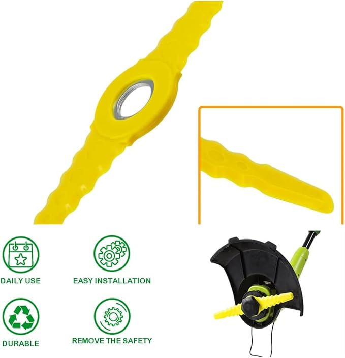 (4 Pack) SB601RB Replacement Sharp Blades Compatible with Sun Joe Weed Wacker Blade Electric Trimmer Edger Blades for SB600E, SB601E and SB602E