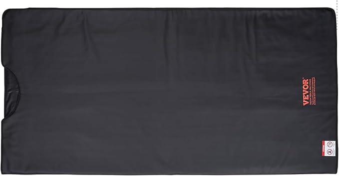 VEVOR Far Infrared Carbon Heating Sauna Blanket for Detoxification and Home Relaxation, Portable with 1-6 Level Adjustable Temperature Range (95-185℉) and 1-60 Minutes Timer