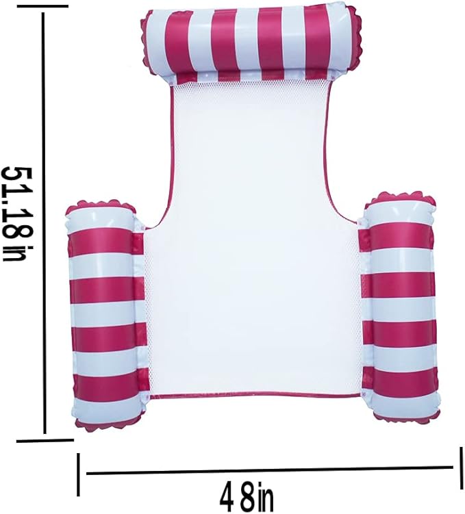 Water Hammock Lounger - Pool Float Lounger for Adults Inflatable Swimming Pool Hammock Floaties Multi-Purpose Pool Floating Lounge Bed for Summer Outdoor Pool