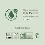 Compost Bags, Compostable Trash Bags 2.6 Gallon Compostable Bags 100 Count Small Compost Bags for Countertop bin Extra Thick 0.71 Mil. ASTM D6400 Certified By BPI and TÜV AUSTRIA