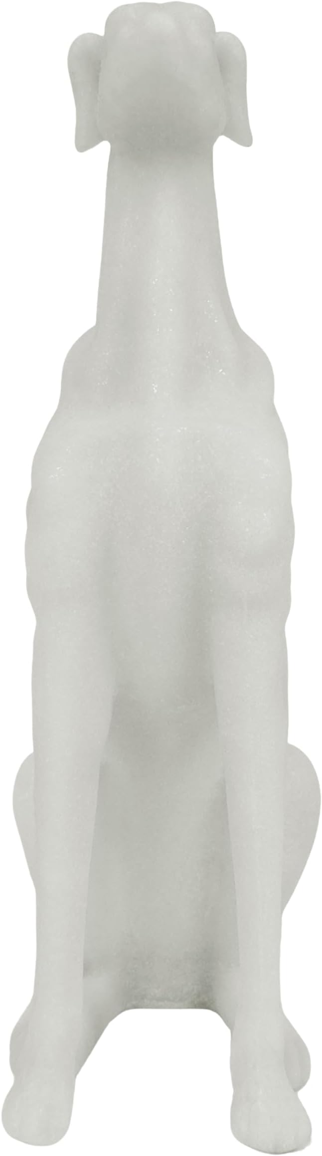 Greyhound Sculpture, White Resin Dog Statue for Home Decor, Coffee Table, Entryway Table, Bookshelf, Living Room, Gifts for Dog Lovers Housewarmings, 14.5 Inch Tall
