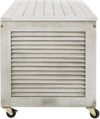 Safavieh PAT7038B Outdoor Collection Elina Grey Wash 47.2" Cushion Deck Box