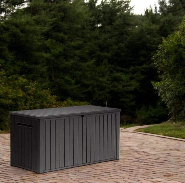 Outdoor Storage Deck Box, 170 Capacity, 27.7L x 57W x 29H inches (Graphite)
