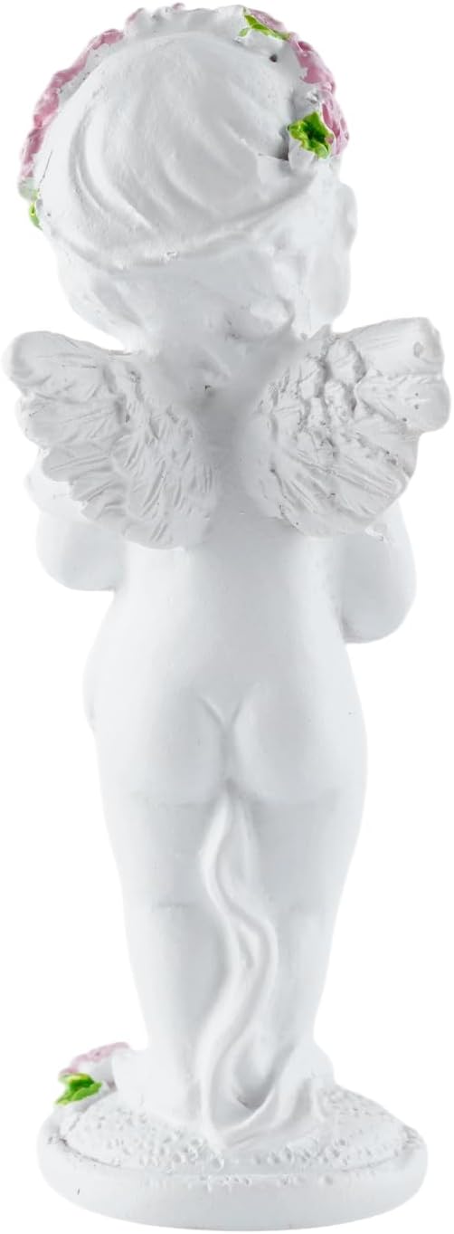 Resin Angel Statue Holding Flowers, Indoor Living Room Dining Table Decor, Outdoor Garden Ornament, Ideal Gift for Mom, Dad and Friends
