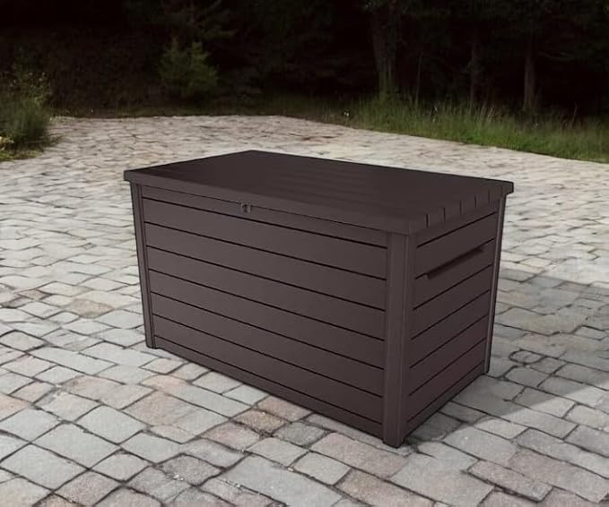 230 Gallon Outdoor Storage Resin Deck Box- (Brown)