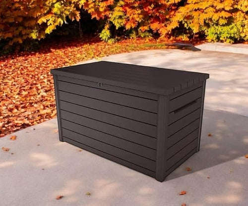 230 Gallon Outdoor Storage Resin Deck Box- (Brown)