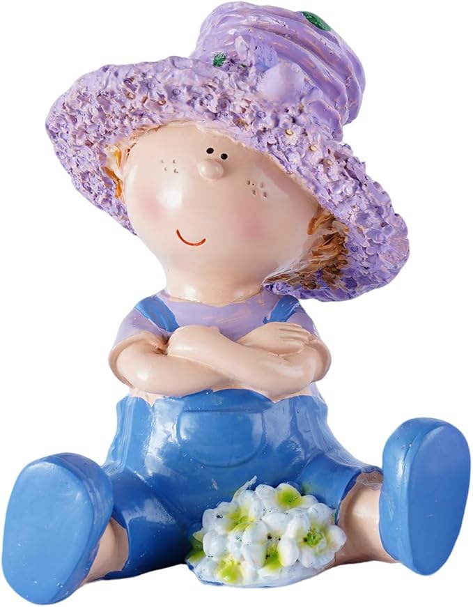 Lavender Garden Decorative Figurines,Resin Garden Statues for Outdoor Patio Lawn,Indoor Home Decoration, Ideal Gift for Parents and Friends,Outdoor Decor Housewarming Present