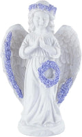 Lavender Praying Angel Statues, Handmade Resin Craft Home Decor, Indoor & Outdoor Winged Angel Figurines, Tabletop Ornaments, Ideal Blessing Gift for Mom, Dad & Friends