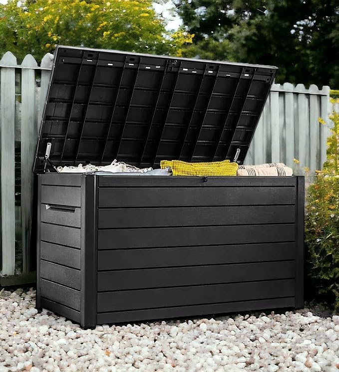 Generic 230 Gallon Outdoor Storage Resin Deck Box-(Graphite), 234821