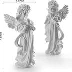 INLOMEM Praying Angel Figurine - 7.5 Inches Resin Sculpted Hand-Painted Figurine for Home Decor or Garden, First Communion Gifts for Girls, Religious Gifts for Women