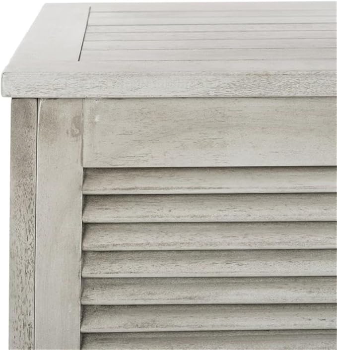 Safavieh PAT7038B Outdoor Collection Elina Grey Wash 47.2" Cushion Deck Box