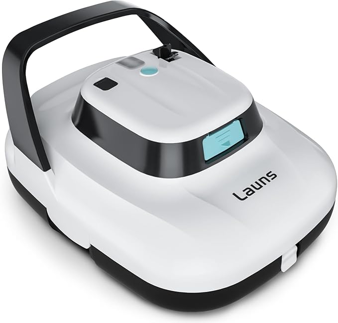 (2025 Upgrade) Launs S1 Cordless Robotic Pool Cleaner, Dual Motors & Suction Ports Automatic Pool Vacuum Robot Lasts up to 90 Min, Self-Parking Ideal for Above Ground Pools (New)