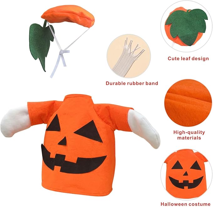 Halloween Goose Outfit Lawn Porch Goose Clothes for 23 Inches Lawn Porch Garden Goose Pumpkin Costume