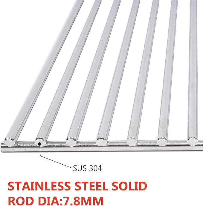 J&HYBBQ 1pcs Premium 7.8mm Stainless Steel Grill Grates – Compatible with Bull Angus, Brahma, Outlaw & More – Non-Stick, BullGrate19-7.8mm0Mbarlpc