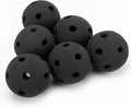 Skyflame Hollow Ceramic Balls, Set of 6 Round Fire Stones Set for Indoor and Outdoor Fire Pits or Fireplaces Accessory, 5 Inch, Black