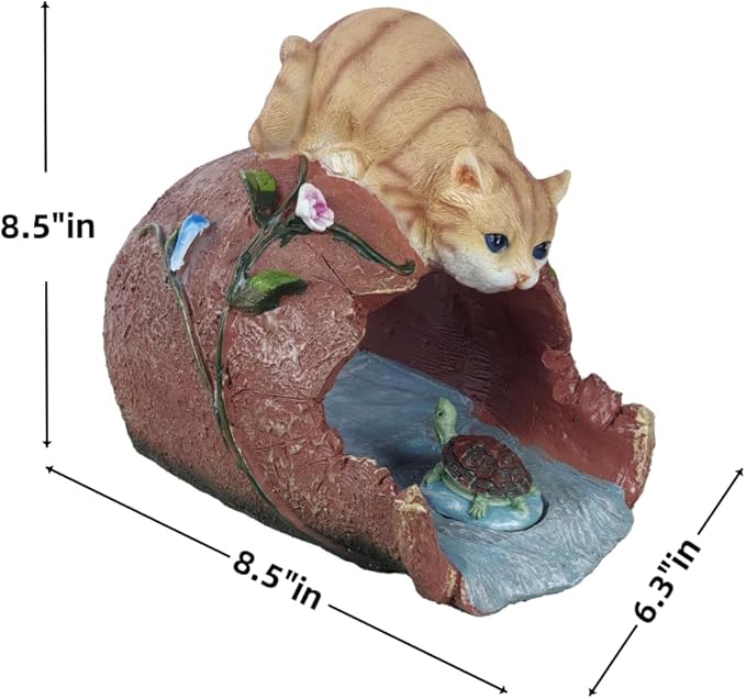 Cat Statues Gutter Downspout Extension Statues Garden Decoration,Resin Statue Outdoor Decor,Animal Downspout Diverter,Gutter Extension Decorative,3"×4" Downspout Extender Diverter Splash Block