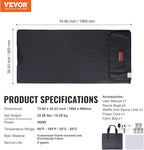 VEVOR Sauna Blanket for Detoxification, Portable Far Infrared Sauna for Home, PU Sauna Bag w/Therapy Stones & Carbon Fiber Heating, 1-6 Level Adjustable Temp 95-185℉, 1-60 Minutes Timer, 75 x 35in