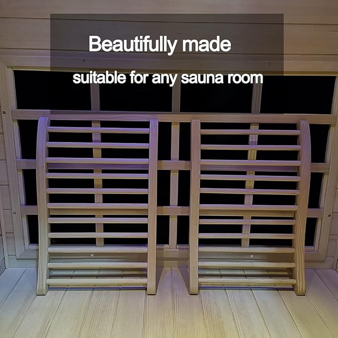 2 Pack Sauna Backrest Infrared Wooden Sauna, Traditional Sauna