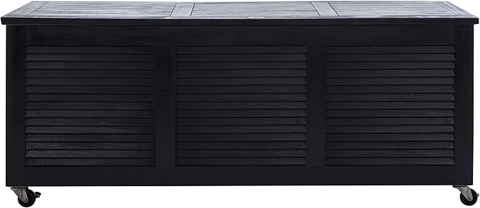 SAFAVIEH Outdoor Collection Elina Black 47-inch Long Cushion Box
