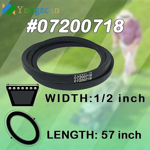 07200718 V-Belt - 1/2'' x 57'' Drive Belt for ARIENS/Gravely Zero Turn Lawn Mower ZTX 42 ZTX 52 IKON-X IKON-XD Snapper 5104354, Toro 98-9008