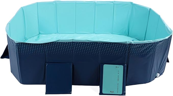 Thickened Foldable Pool for Family Outdoor Fun, Non Inflatable Wear Swimming Pool for Kids Dogs (1.85m/6.1ft)
