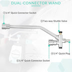 Sooprinse Pressure Washer Foam Cannon with Dual Connector Accessory, Power Washer Soap Cannon with Double Tip Attachment, 5 Power Washer Nozzle Tips, 1/4" Quick Connect, 4000 PSI