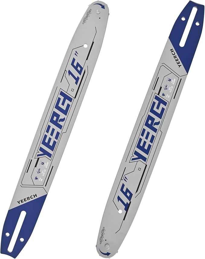 16 Inch Chainsaw Bar 56 Drive Links 3/8"LP Pitch .050" Gauge, 16 Chainsaw Guide Bar, Chainsaw Accessories Fits for Craftsman, Earthwise, Homelite and More(2 Pack)