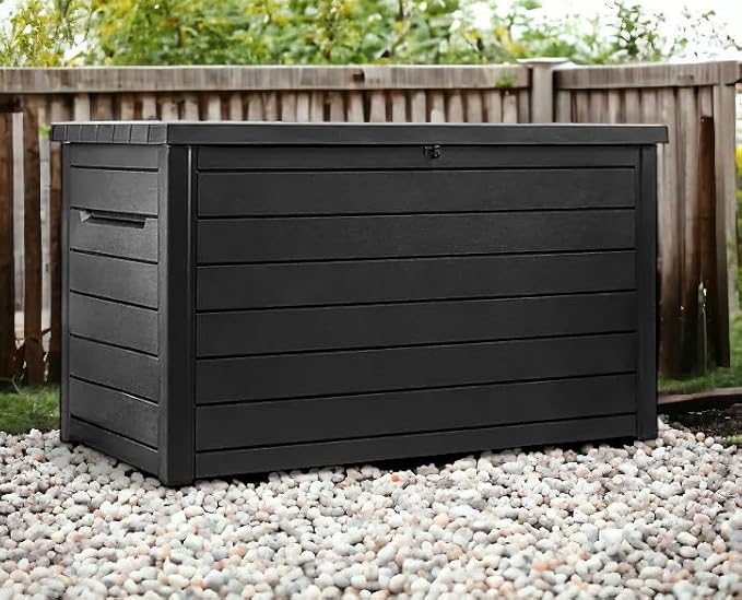 Generic 230 Gallon Outdoor Storage Resin Deck Box-(Graphite), 234821