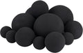 Skyflame 12PCS Ceramic Fireplace Balls, Mixed of 4 Sizes Fire Pit Balls Set for Indoor and Outdoor Fire Tables or Fireplaces Accessory, Black
