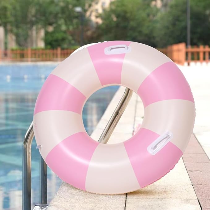 2PCS Large Swimming Pool Tubes Inflatable Pool Floats for Adult Swim Ring Floaties Inflatable Swimming Pool Raft Summer Beach Lounger Float Party Supplies