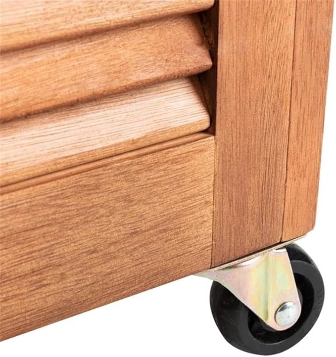 SAFAVIEH PAT7038A Outdoor Collection Elina Teak 47.2" Cushion Deck Box