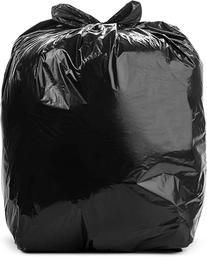 Aluf Plastics T-Tough Roll Pack Low Density Repro Blend Star Seal Coreless Rolls Bag, 7-10 Gallon 1.0 Mil 23" Length x 24" Width, H Strength, Black (Pack of 2000)