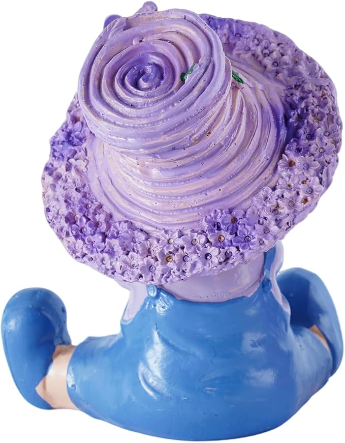 Lavender Garden Decorative Figurines,Resin Garden Statues for Outdoor Patio Lawn,Indoor Home Decoration, Ideal Gift for Parents and Friends,Outdoor Decor Housewarming Present