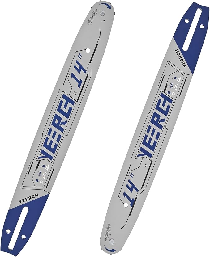 14 Inch Chainsaw Bar 52 Drive Links 3/8"LP Pitch .050" Gauge, 14 Chainsaw Guide Bar, Chainsaw Accessories Fits for Echo, Craftsman, Homelite, Poulan and More(2 Pack)