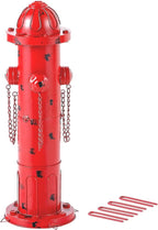 24" H Metal Fire Hydrant for Dogs to Pee On, Vintage Mid & Large Dog Fire Hydrant Pee Post for Outdoor Decor