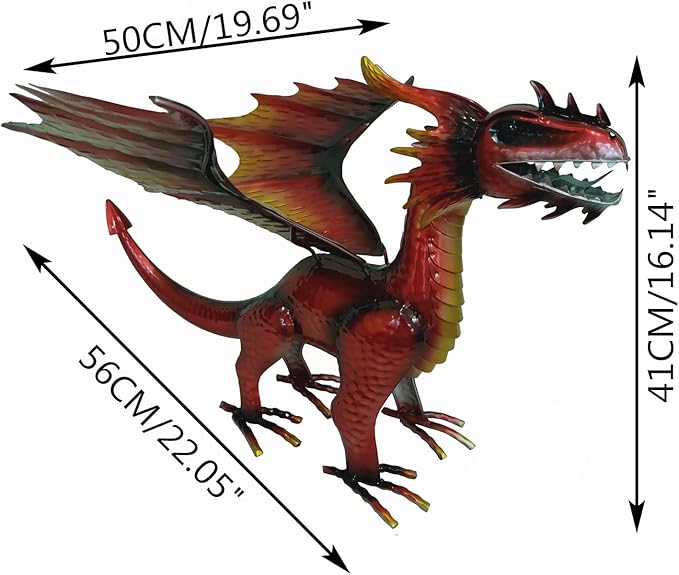 Decorative Fiery Red Dragon Figurine, Vasuki The Dragon Statue, Design Tales of legendia Flying Dragon Statue, The Dragon of Mythical Castle Garden Statue