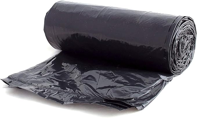 Aluf Plastics T-Tough Roll Pack Low Density Repro Blend Star Seal Coreless Rolls Bag, 12-16 Gallon Capacity, 32" Length x 24" Width, H Strength, Black (Pack of 500)