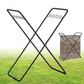 Trash Bag Holder Stand, Heavy Duty Foldable Metal Garbage Bag Frame Fits 30-50 Gallon, Portable Yard Leaf Bag Holder for Lawn Cleanup, Camping, Weeding, Parties