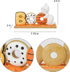 Newman House Studio Halloween Decorations Boo Collectible Figurines - Halloween Decor Indoor Cute Boo Ghost Sculptures Sign for Trick or Treat Theme Party Tabletop Farmhouse Decor 7.75 x 2 x 4.5 inch