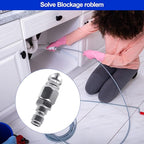 (2 Sets) Pressure Washer Sewer Jetter Nozzle with Stainless Steel, Mini Compact Durable Sewer Jet Nozzle,Pressure Drain Jetter Hose Nozzle,1/4'' Quickly Connector, 5000 PSI