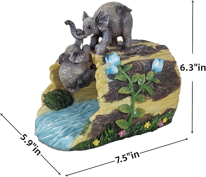 coolboy Elephant Decor Statue Gutter Downspout Extension Decorative,Garden Animal Statue Outdoor Decor,3"×4" Rain Gutter Downspout Splash Block,Rain Downspout Diverter
